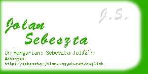 jolan sebeszta business card